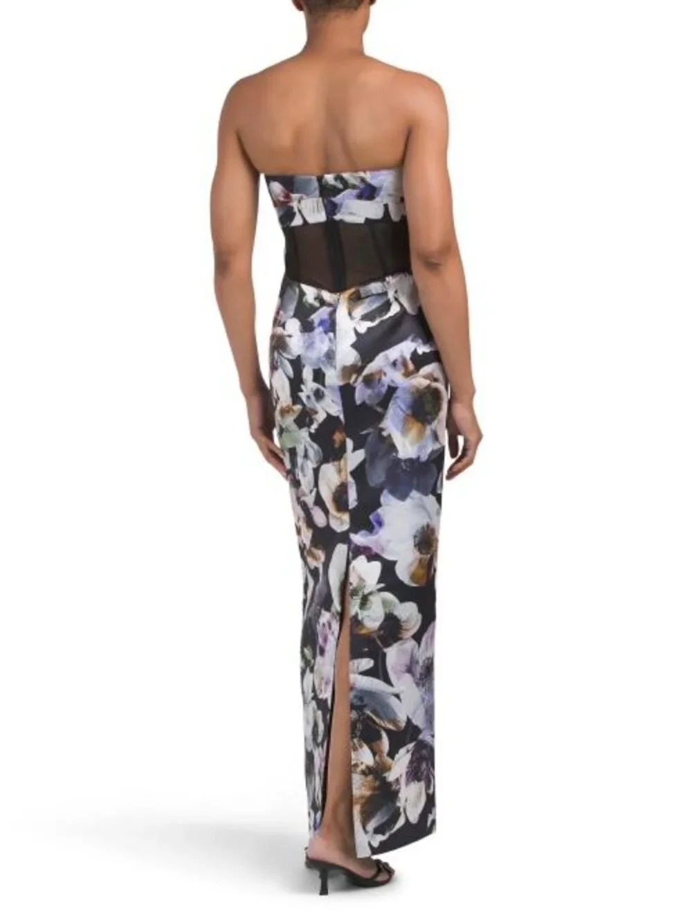 BCBGMAXAZRIA Strapless Floral Gown - Picture 2 of 5